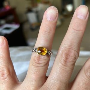 David Yurman size 6 golden citrine noblesse ring